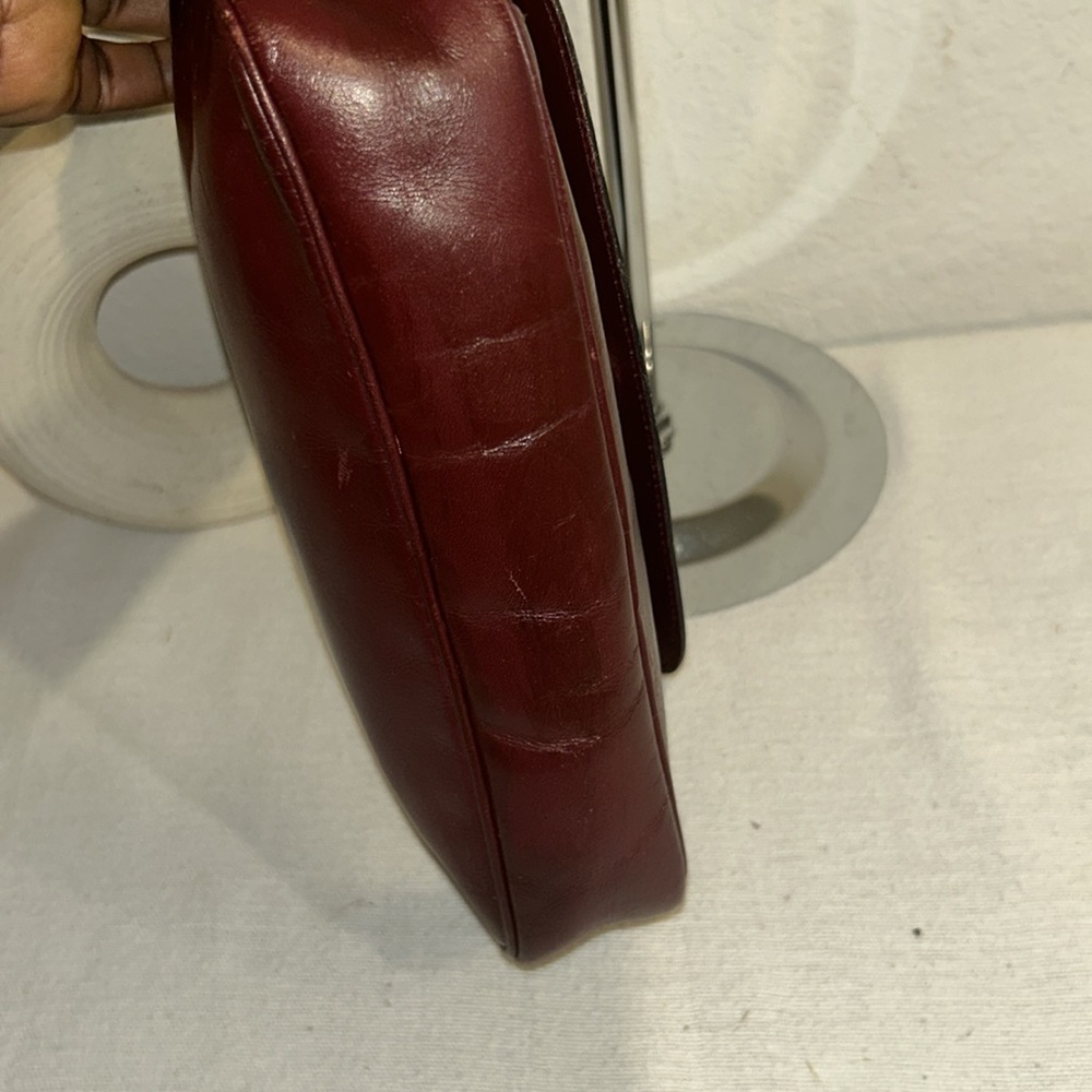 Authentic Cartier Must De Cartier Leather shoulder/cross body bag Bordeaux - Picture 8 of 13